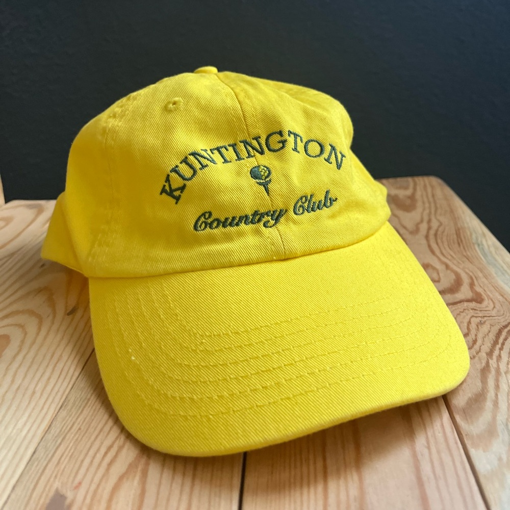 Kingston County Club yellow and green dad cap